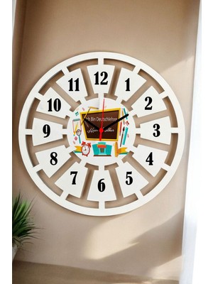 Almanca Öğretmeni Duvar Saati 40CM