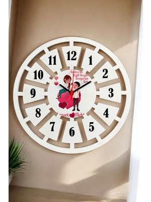 Sevgililer Günü Hediyesi Duvar Saati 40CM 025