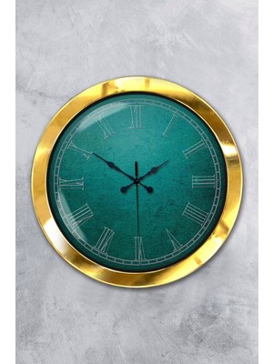 Hediyelik 36 cm Gold Metal Sezgi Duvar Saati