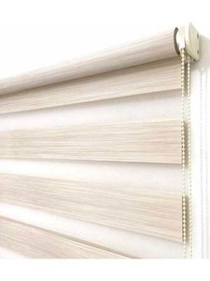 Sütlü Kahve Ithal Bambu Zebra Stor Perde Eteği Düz (Alüminyum Kasa Metal Yan Ayak )