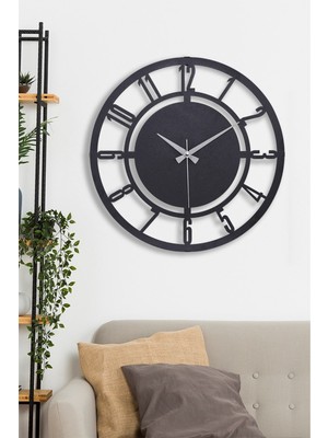 50 cm Metal Malzeme Akar Saniye Sessiz Mekanizma Dekoratif Duvar Saati