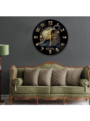 Kova Burcu Cam Saat - 60 cm