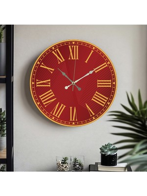 Roma Rakam Uv Baskılı Duvar Saati Sessiz Akar Mekanizma