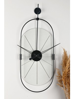 Muyika  Senator Beyaz Dekoratif Hand Made Renkli Sessiz Mekanizma 77X29 cm Duvar Saati Mad-R