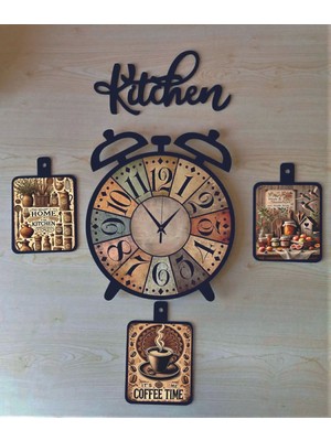 Bilge Ahşap Dekoratif Mutfak Saati (Kitchen)