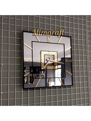 Gerçek Aynalı Duvar Saati Pleksi Değildir  50 cm