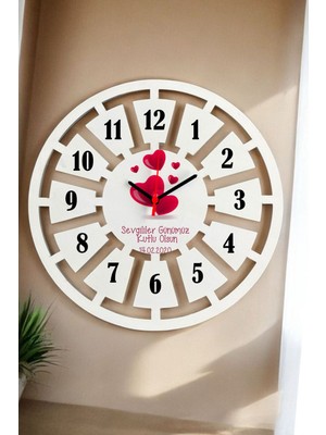 Sevgililer Günü Hediyesi Duvar Saati 40CM 020