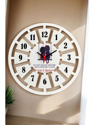 Sevgililer Günü Hediyesi Duvar Saati 40CM 022