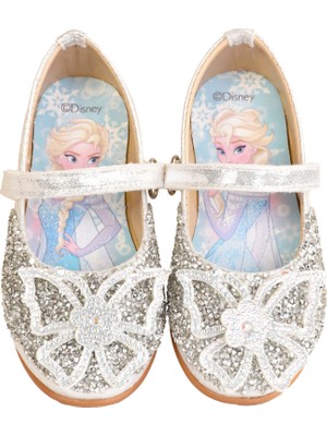 Kız Çoçuk Taşlı Kelebek Detaylı  Babet Ayakkabı