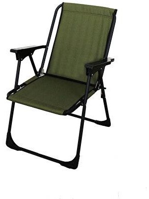 Ahşap Kollu Lüks Plaj-Piknik Sandalyesi Yeşil