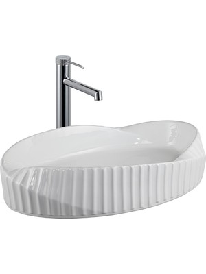 EY-4706 Tezgah Üstü Lavabo Parlak Beyaz