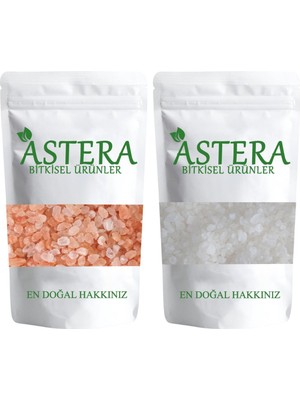 Astera 2 kg İri Tuzu Seti ( 1 kg Himalaya Tuzu Tane + 1 kg Kaya Tuzu Tane )