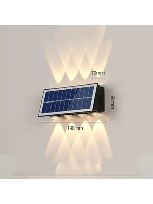 Cata 6 Adet Güneş Enerjili LED Aplik Ct 8010 - Solar Enerjili Bahçe Aydınlatma (Dış Mekan)(Günışığı)