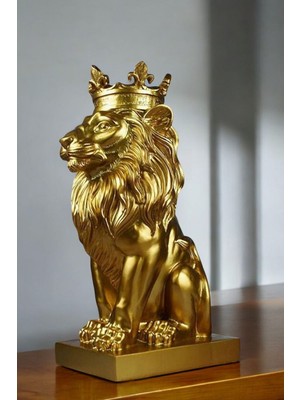 Gold Heykel Biblo Dekoratif Süs Eşyası Dekoratif Masa Süsü Salon Aksesuarları Model 34