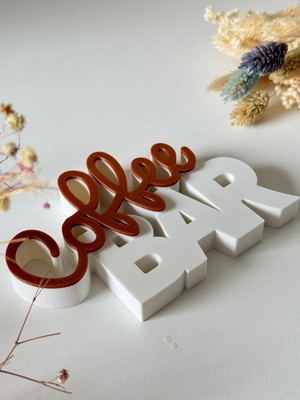 Coffee Bar Yazısı Dekoratif Masa Üstü Aksesuar – Kahve Köşesi Dekoru