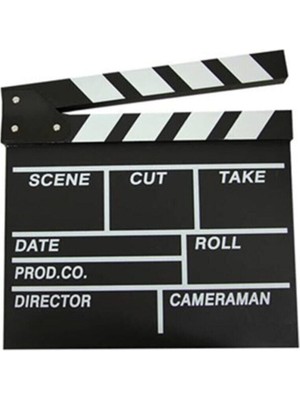 Dekoratif Retro Tasarım Yazı Yazılabilir Klasik Sinema Klaketi