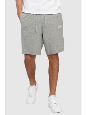 Nike Sportswear Club Jersey Cotton Shorts Unisex Pamuklu Ince Yazlık Şort Gri Melanj