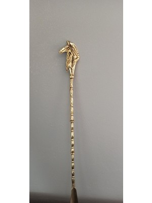 Pirinç Döküm Atlı Ayakkabı Çekeceği Kerata