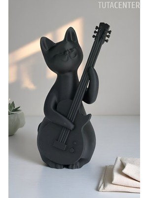 Gitar Çalan Kedi ( Rockstar Kedi Biblo )