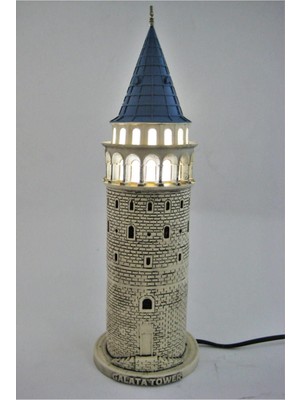 Galata Kulesi Biblo Bej Lamba 41CM