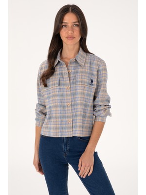 U.s. Polo Assn. Kadın Vizon Gömlek Desenli 50299424-VR052