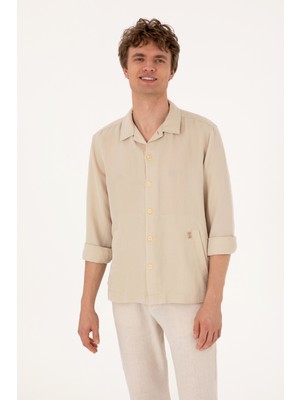 U.s. Polo Assn. Erkek Taş Gömlek Desenli 50299611-VR049