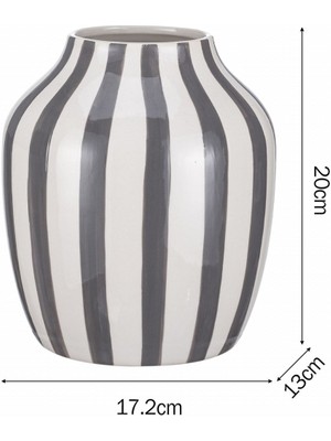 Bevel Dekoratif Vazo Gri