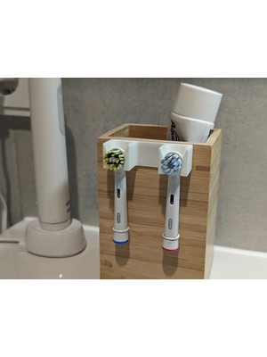 Diş Fırçası Başlığı Standı Çift Taraflı Bantlı Diş Fırçalık