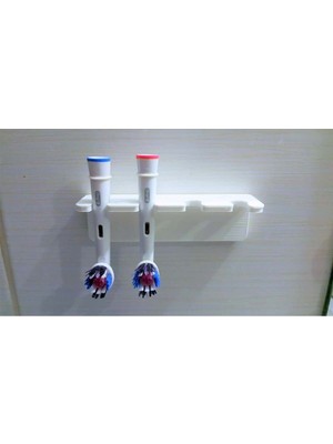 Elektrikli Diş Fırçası Tutucu – Çift Taraflı Bantlı, Duvara Monte Stand