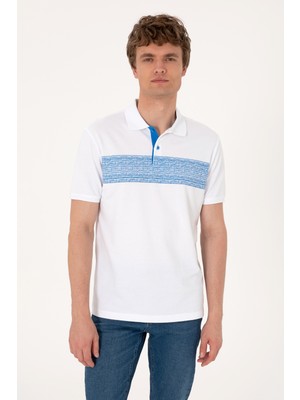U.S. Polo Assn. Erkek Regular Fit Polo Yaka Beyaz Tişört 50306812-VR036