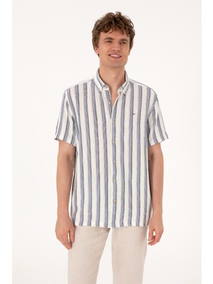 U.s. Polo Assn. Erkek Lacivert Gömlek Kısa Kollu 50299880-VR033