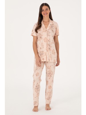 U.s. Polo Assn. Kadın Bej Pijama Takım 50312912-VR011