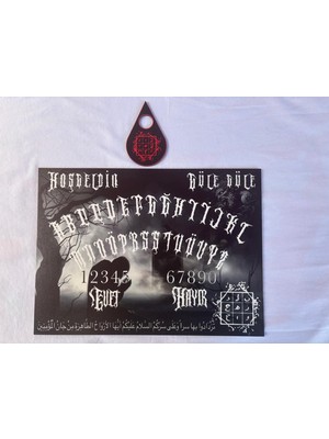 Oujia Siyah Ruh Çağırma Tahtası (Tr)