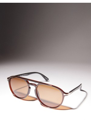 D'S Damat Ds Damat Kahverengi UV400 Korumalı Kırılmalara Karşı Dayanıklı Ultra Hafif Güneş Gözlüğü 4HC700011420M