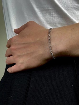 Silver Erkek Zincir Bileklik Kadın Paslanmaz Çelik Renk Atmaz Unısex Kararmaz Çelik Bileklik