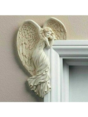 Angel Beyaz Melek Ev Dekorasyonu (Sağ & Sol) Kapı ve Duvar Aksesuarı