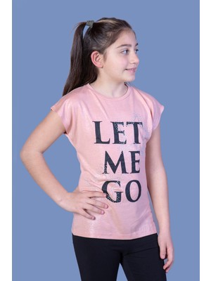 Toontoy Kız Çocuk Let Me Go Baskılı Tişört