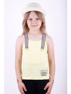 Toontoy Kız Çocuk Omuz Şerit Aksesuarlı Atlet