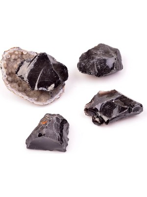 Siyah Obsidyen Taşı Ham Kütle