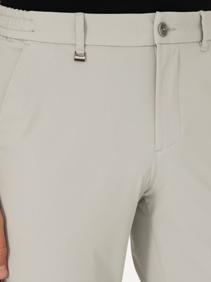 Cacharel Erkek Taş Slim Fit Beli Lastikli Esnek Kanvas Pantolon 50306188-VR049