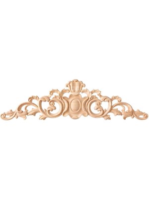 Taç Motif Aplik Oymalı Ahşap Boyanabilir Dekoratif Aksesuar 58X15X1,2 cm TAM09