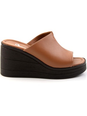 Taba Leather Kadın Terlik K04040012603