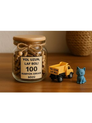 Hediyelik Kamyon Arkası Sözler ( Cam Kavanoz Içinde 100 Adet Rulo Halinde)