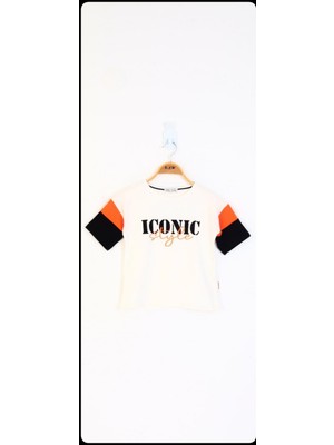 Toontoy Kız Çocuk Garni Detaylı Baskılı Tişört