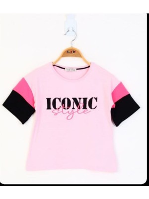 Toontoy Kız Çocuk Garni Detaylı Baskılı Tişört