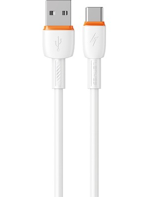 Lenyes LC545 Type-C USB Kablo Hızlı Şarj Özellikli Data ve Şarj Kablosu 12W 1m Beyaz