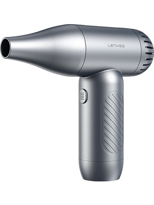Lenyes LTF02 Dijital LED Göstergeli 4 Kademeli Çok Fonksiyonlu Üfleme/çekme Turbo El Fanı Gri