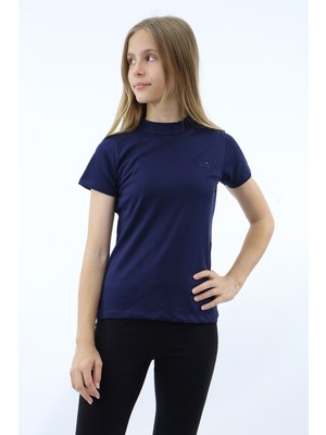 Toontoy Kız Çocuk Nakışlı Okul Tişört