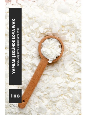 100% Doğa Golden Soya Wax, Flake Yaprak Şeklinde Organik Soya Wax 1 kg -Mum Yapma Malzemesi