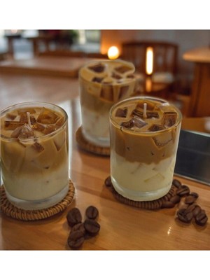 Cam Bardakta Ice Latte Kahve Kokulu Mum